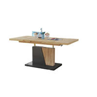 COUCHTISCH rechteckig Eiche Gold - Anthrazit ausziehbar höhenverstellbar - Eichefarben/Anthrazit, Holzwerkstoff (70/120/60cm) - designimpex