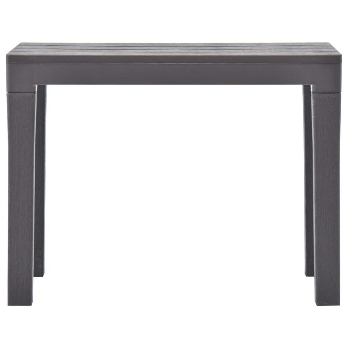 GARTENBÄNKE 2er set Moccafarben Kunststoff - Grau, Kunststoff (60/45/38.5cm) - vidaXL