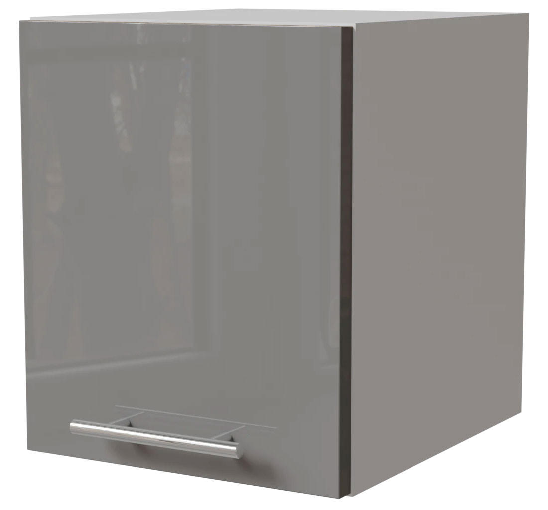 KLAPPHÄNGESCHRANK Essen W4B/30 Grau Hochglanz / Weiß Matt 30 / 32,5 / 36cm - Weiß/Grau, Holz/Holzwerkstoff (30/32.5/36cm) - Feldmann-Wohnen