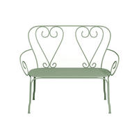 GARTENBANK - 2 Personen - Metall - Mandelgrün, Grün - - Grün, Metall (103/92/47cm) - Vente-Unique