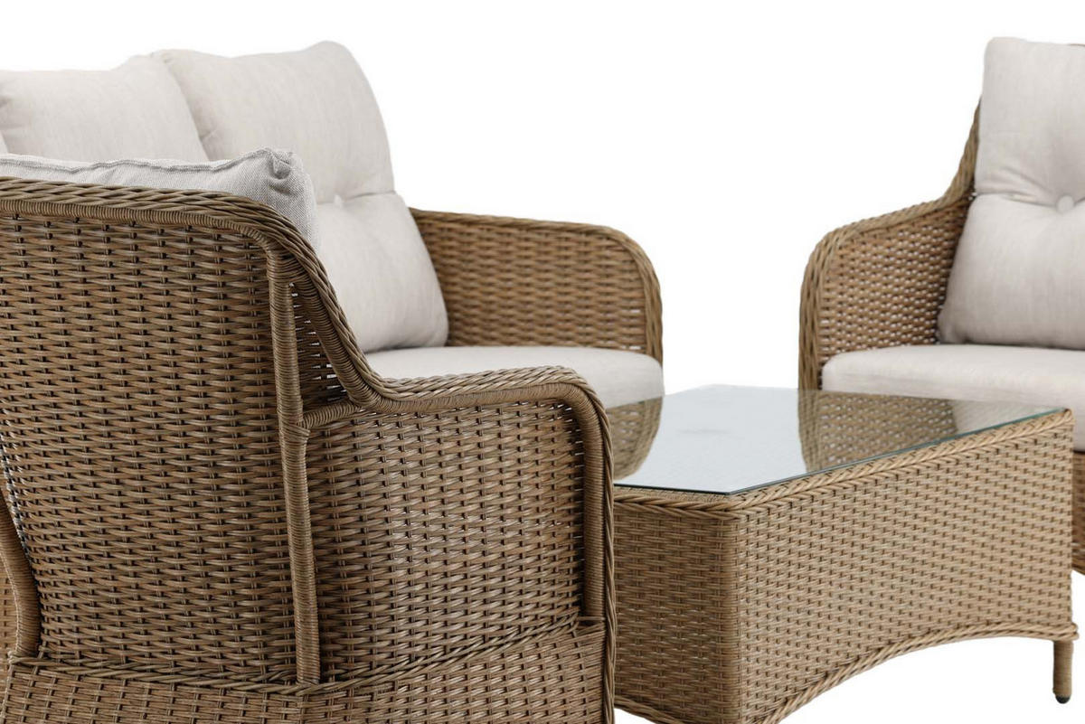 LOUNGE-SET natur - Naturfarben, Holzwerkstoff - ebuy24