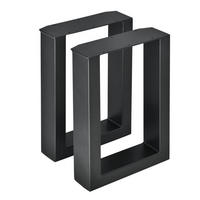 SADA STOLOVÝCH NOH 2 KS Makers - černá, kov (30/43/8cm) - [en.casa]