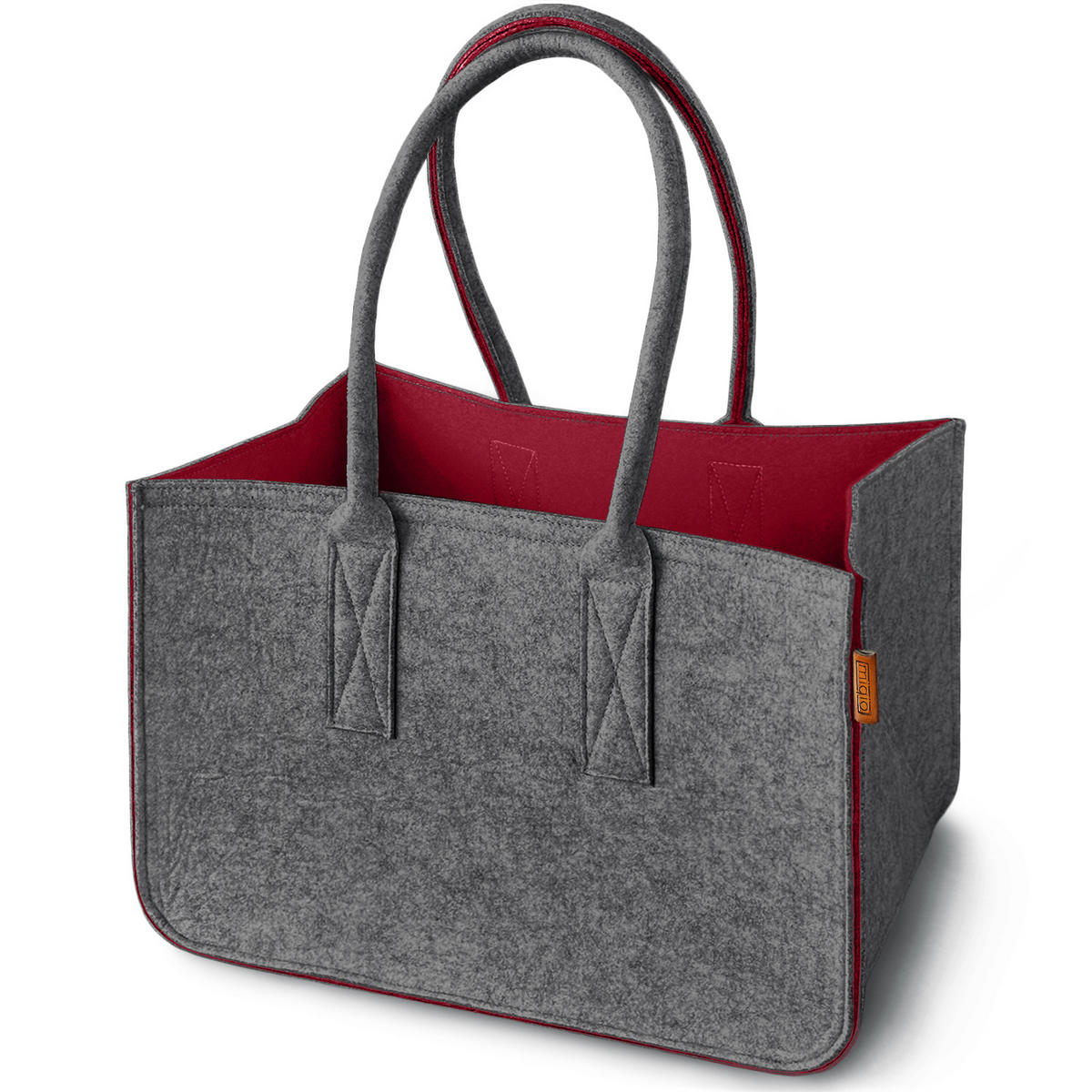 EINKAUFSKORB aus Filz - Grau, Textil (40/27/40cm) - Miqio Design