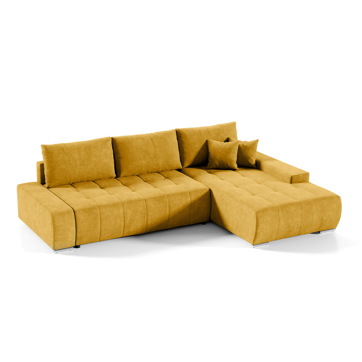 ECKSOFA Jonas 4 Sitzplätze Gelb - Gelb, Holzwerkstoff (265/185cm) - Petits-meubles