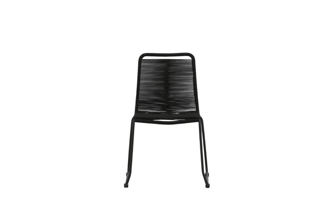GARTENSTUHL, Lindos, Schwarz, Polyester, 57 x 59 x 86 cm - Schwarz, Textil (57/86/59cm) - ebuy24