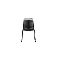 GARTENSTUHL, Lindos, Schwarz, Polyester, 57 x 59 x 86 cm - Schwarz, Textil (57/86/59cm) - ebuy24