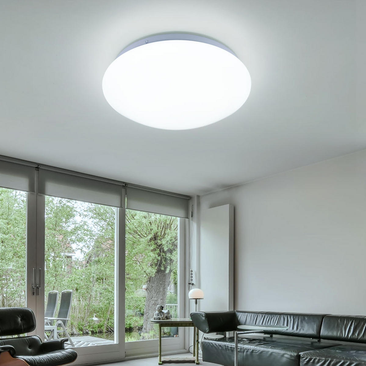 LED DECKENLEUCHTE Metall Weiß 2er Set - Weiß, Metall (25/8/9.2cm)