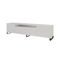 LOWBOARD ZENO-S 200x53x41 cm - Weiß - Schwarz/Weiß, Holzwerkstoff (200/53/41cm) - ALTDECOR