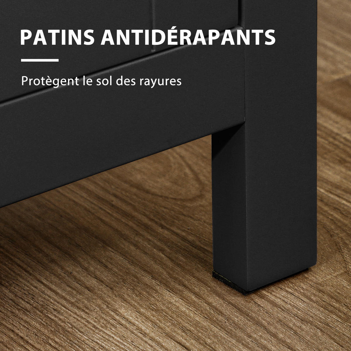 SIDEBOARD Schwarz und Holzoptik, 3 Türen, 120/40/70 cm - Schwarz, Holz (120/70/40cm) - PANGIVO