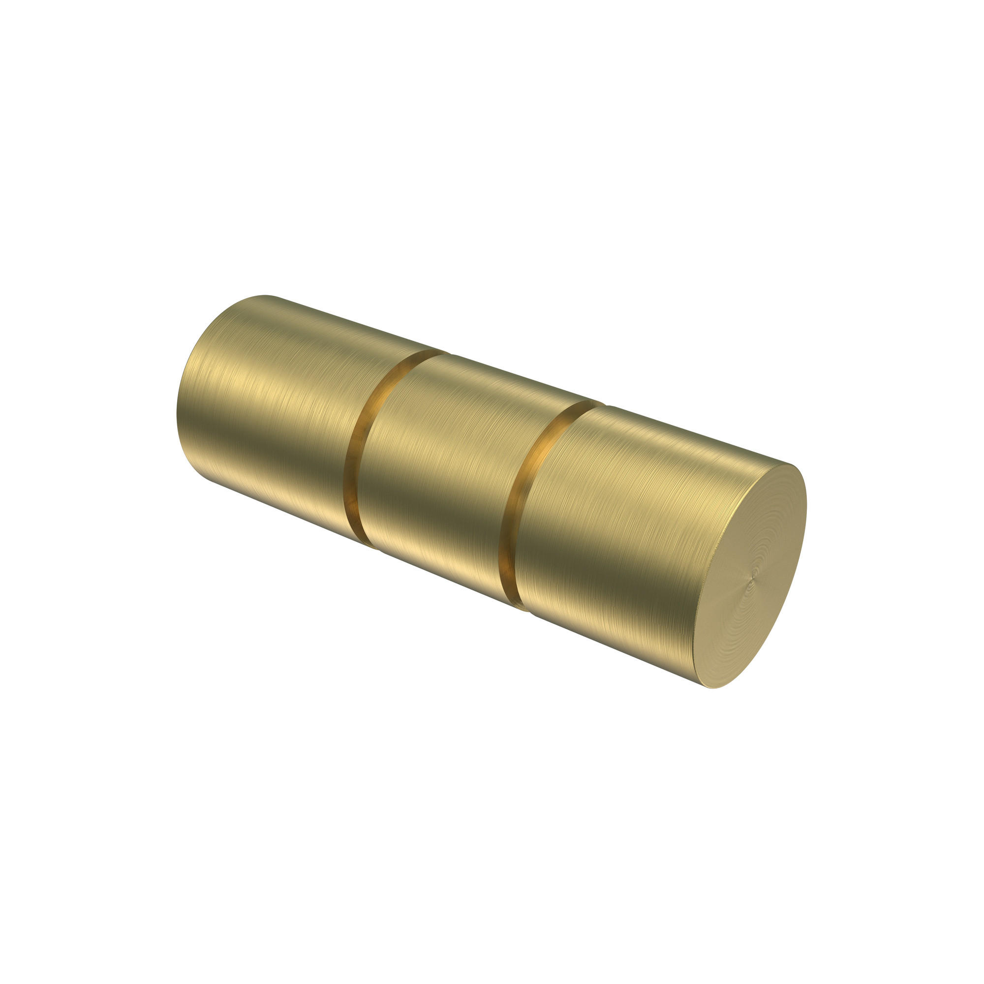 ENDSTÜCKE FÜR GARDINENSTANGEN 20 mm Ø, Elanto Messing-Optik, Packung 2 Stück - Messingfarben, Metall (6.4/2.4/2.4cm) - INTERDECO