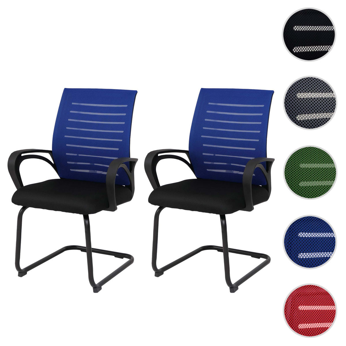 KONFERENZSTUHL Blau - Blau, Textil (62/92/57cm) - MCW