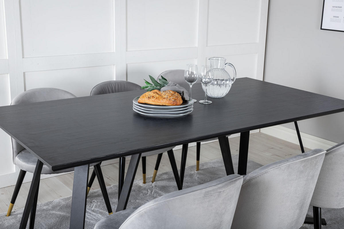TISCHGRUPPE Hellgrau - Hellgrau, Holzwerkstoff (90/75/180cm) - ebuy24