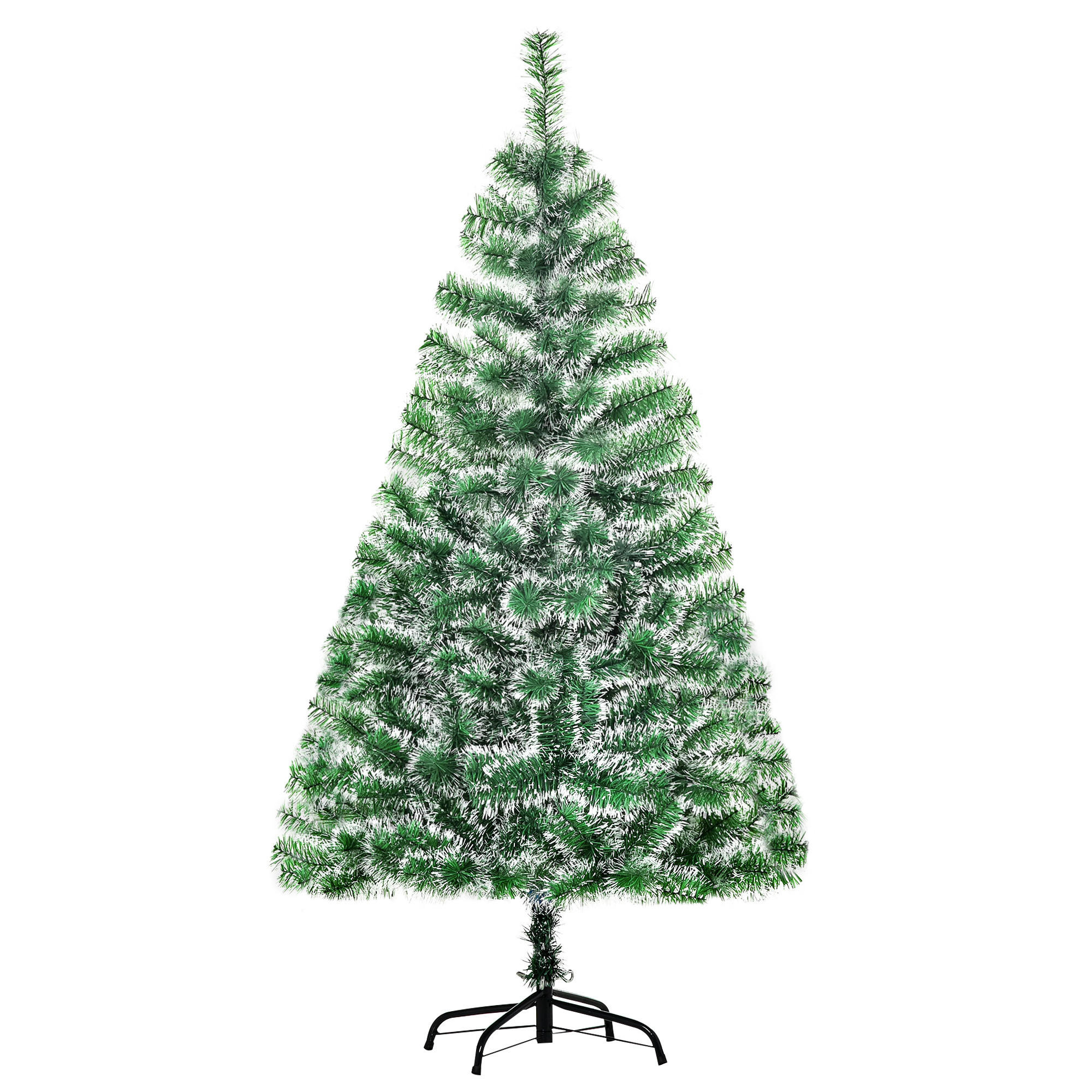 WEIHNACHTSBAUM, 150 cm, PET, Metall, Grün - Grün, Kunststoff (150cm) - HOMCOM