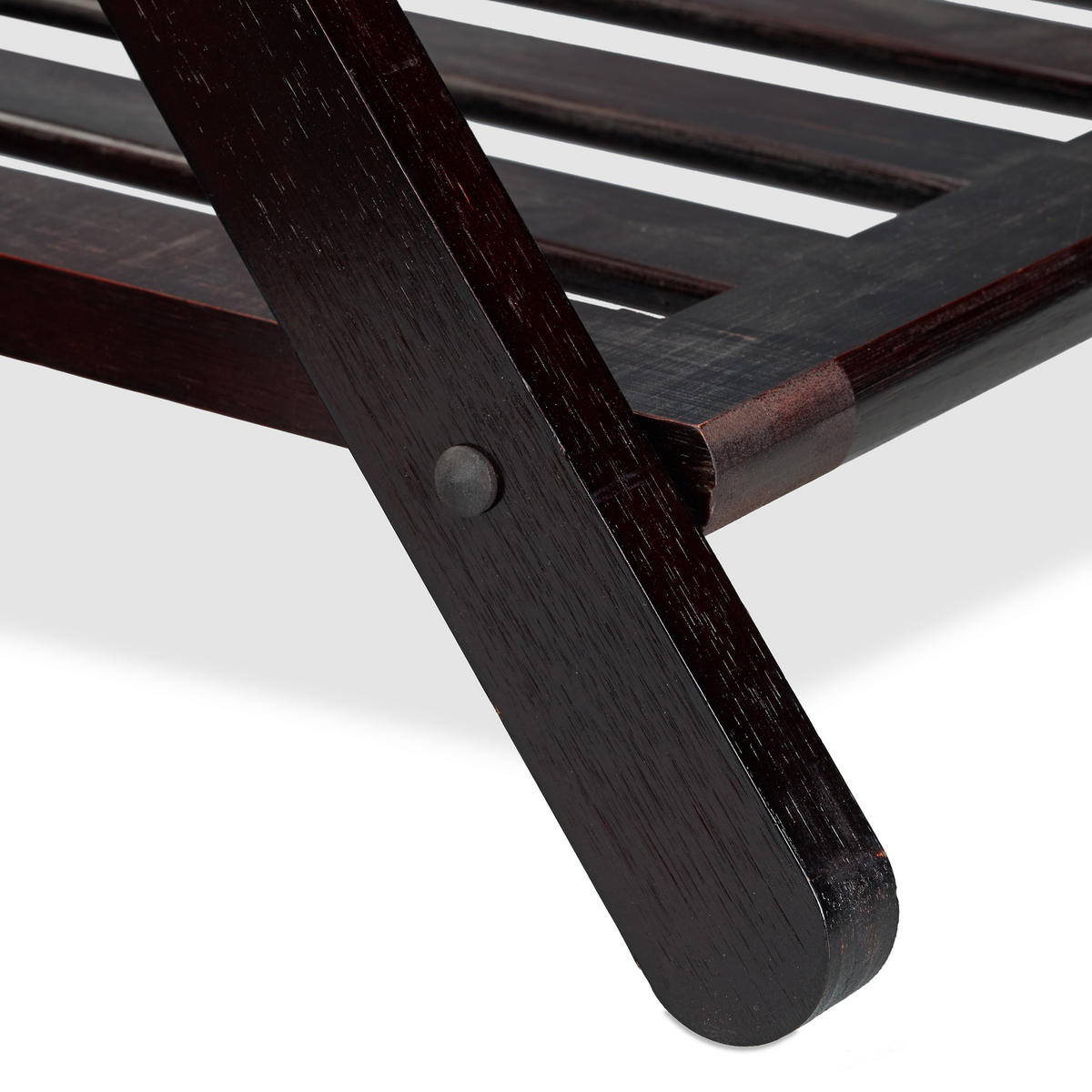 STOJAN na kufre - tmavohnedá, drevo/textil (67.5/56/42.5cm) - Relaxdays