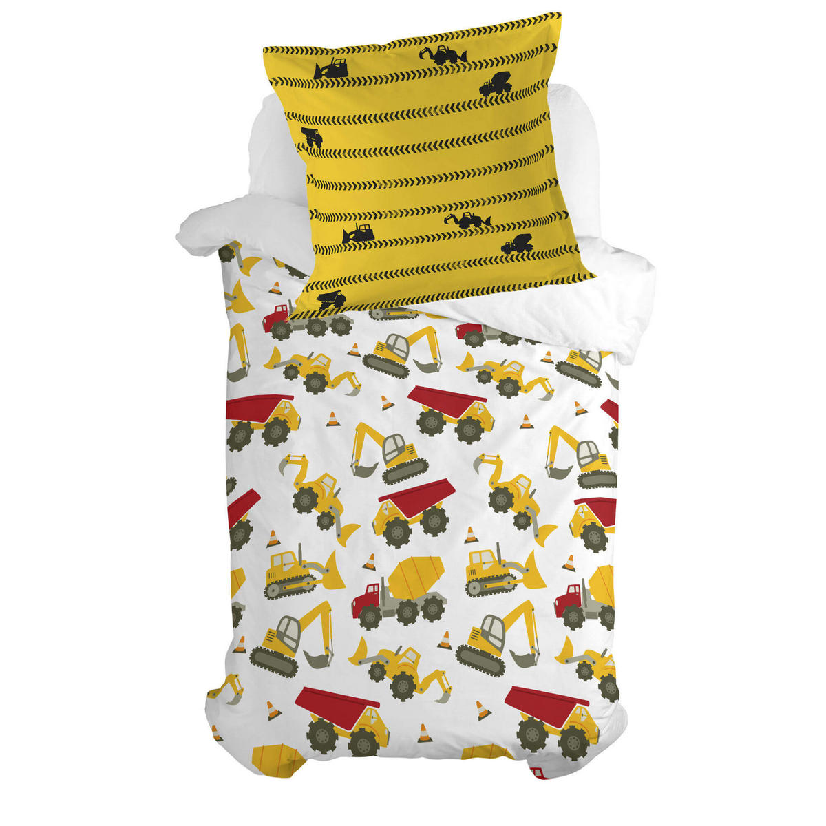 KISSENBEZUG machinery 80x80 cm mehrfarbig - Multicolor, Textil (80/80cm) - Happy Friday