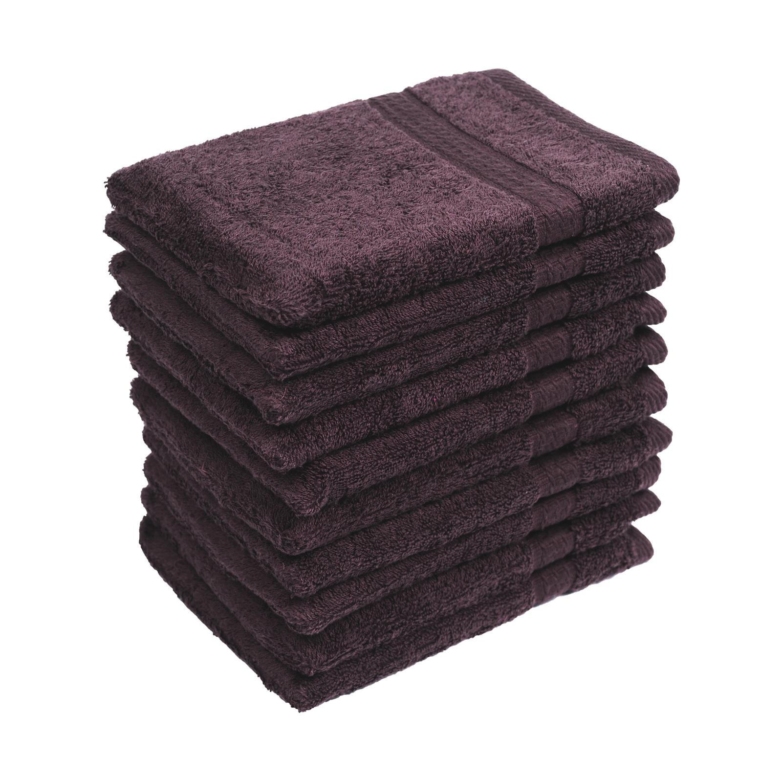 WASCHLAPPEN 16x21 cm aus 100% Baumwolle 500g/m2, 10er Set Waschhandschuhe Braun - Braun, Textil (16/21cm) - Carpe Sonno