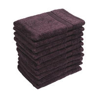 WASCHLAPPEN 16x21 cm aus 100% Baumwolle 500g/m2, 10er Set Waschhandschuhe Braun - Braun, Textil (16/21cm) - Carpe Sonno