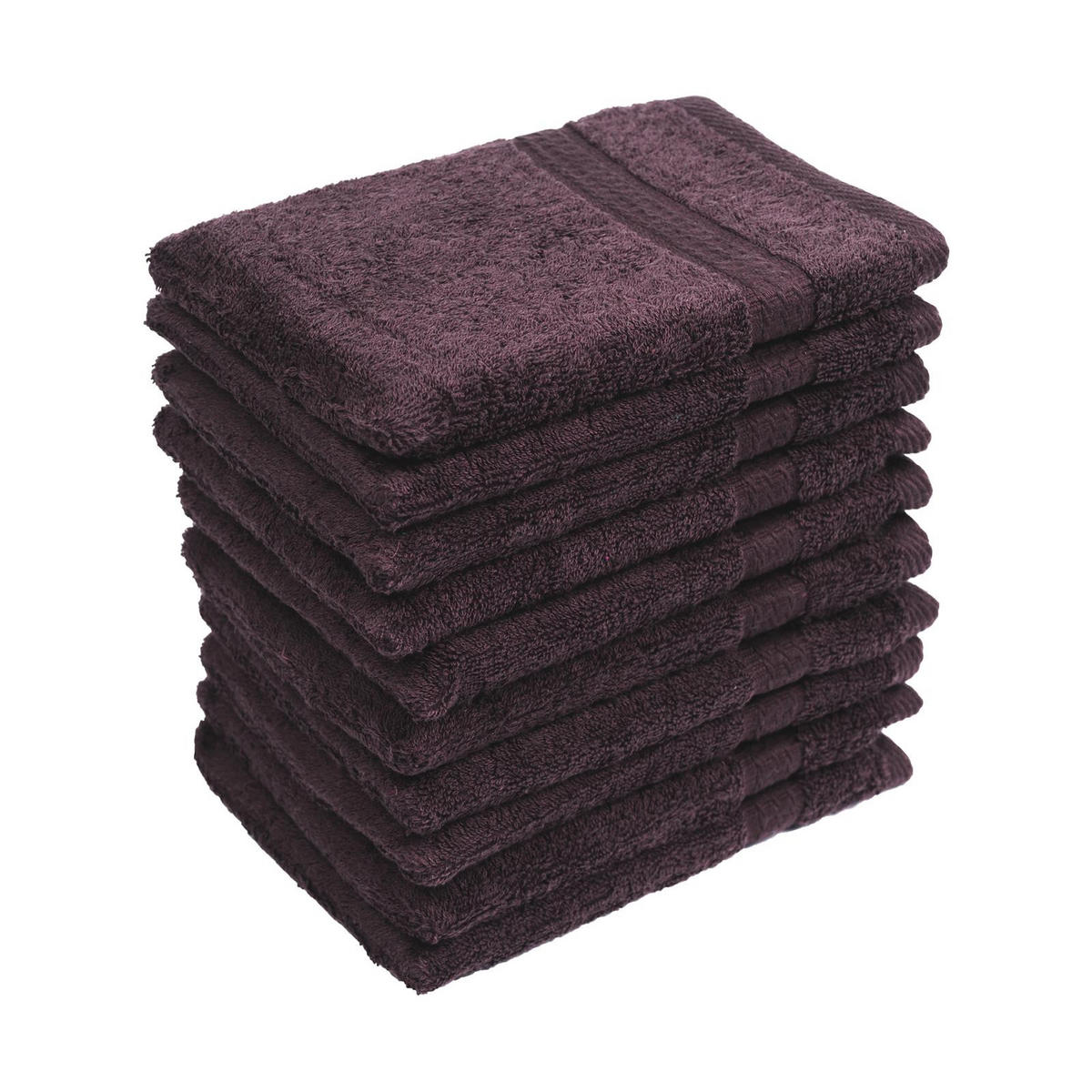 WASCHLAPPEN 16x21 cm aus 100% Baumwolle 500g/m2, 10er Set Waschhandschuhe Braun - Braun, Textil (16/21cm) - Carpe Sonno