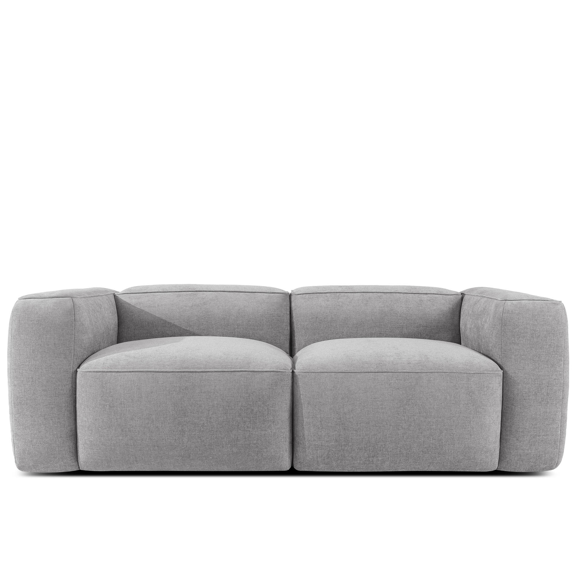 2-SITZER SOFA FUBBO, Hellgrau - Hellgrau, Holz/Holzwerkstoff (210/73/96cm) - KONSIMO®
