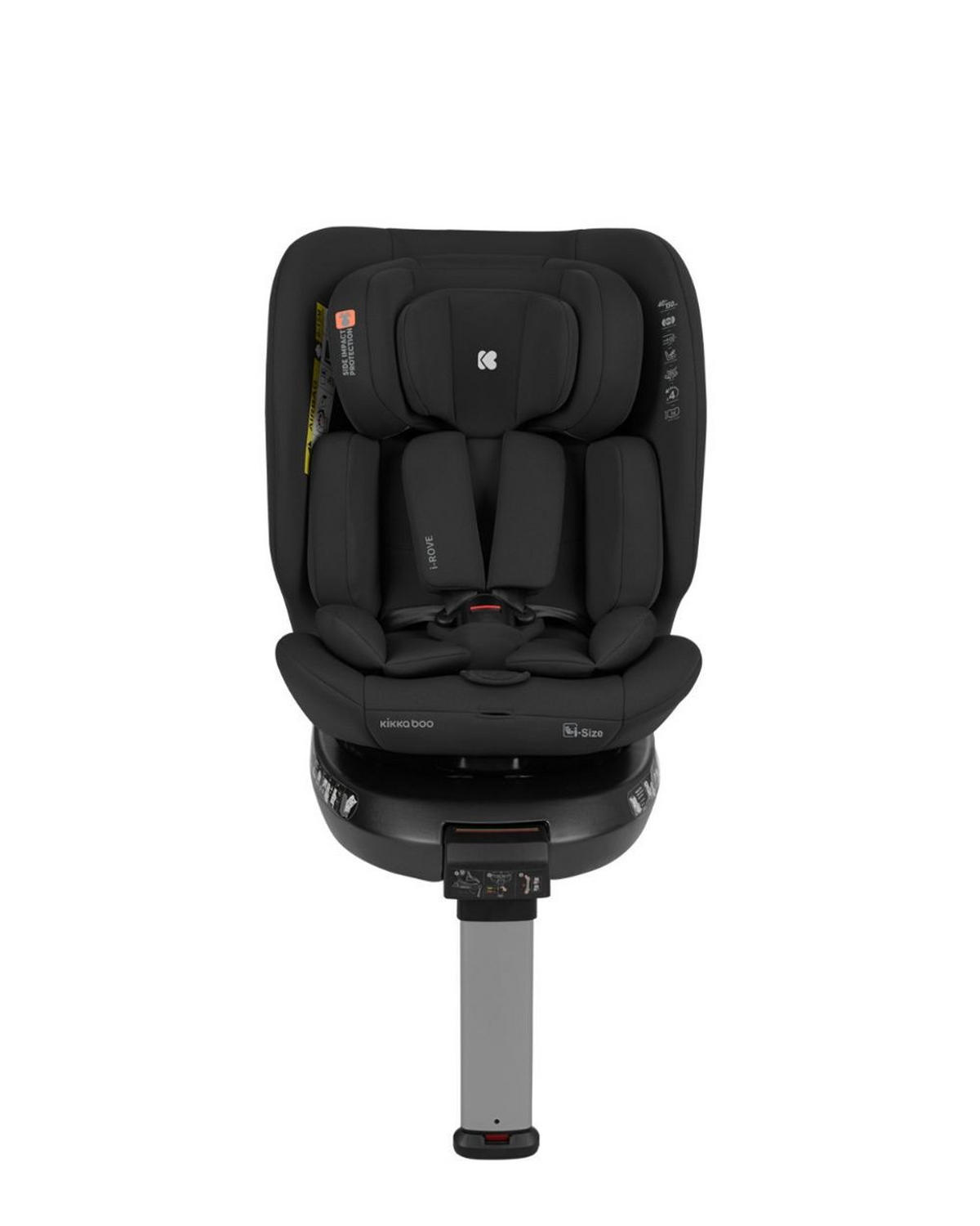 KINDERSITZ i-Rove i-Size schwarz (40-150 cm) Isofix, Stützbein, Körperkissen - Schwarz, Kunststoff (45/50/60cm) - Kikka boo