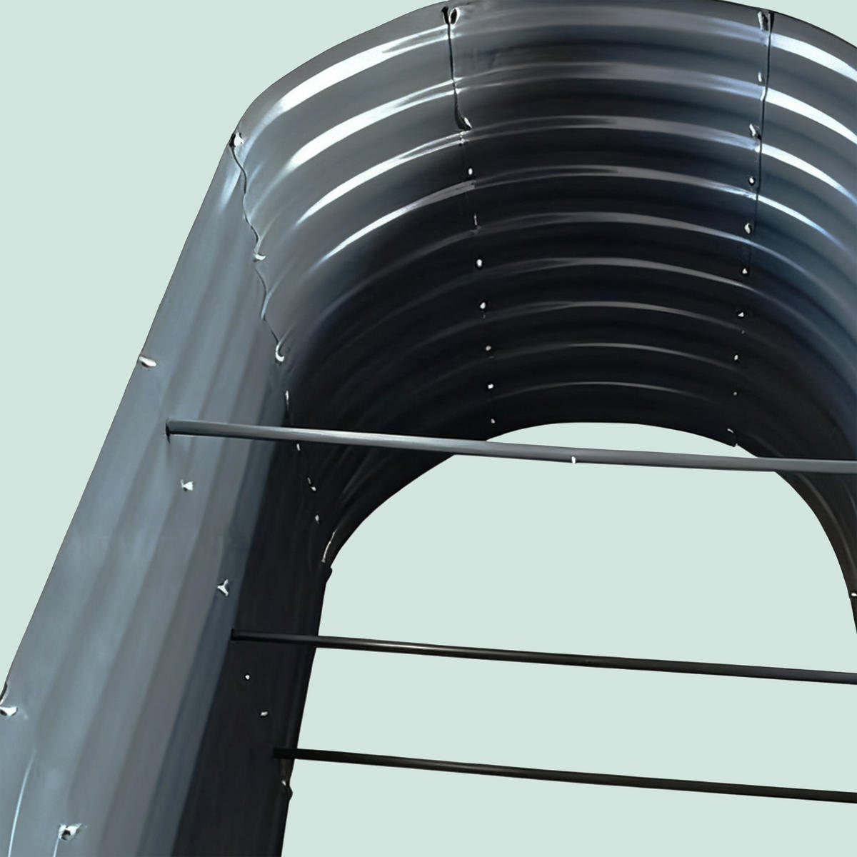 VYVÝŠENÝ - antracitová, kov (200/80/100cm) - Relaxdays