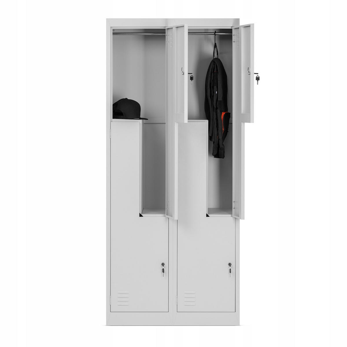 SCHLIESSFACHSCHRANK JULIA - Grau, Metall (80/185/45cm) - Jan Nowak
