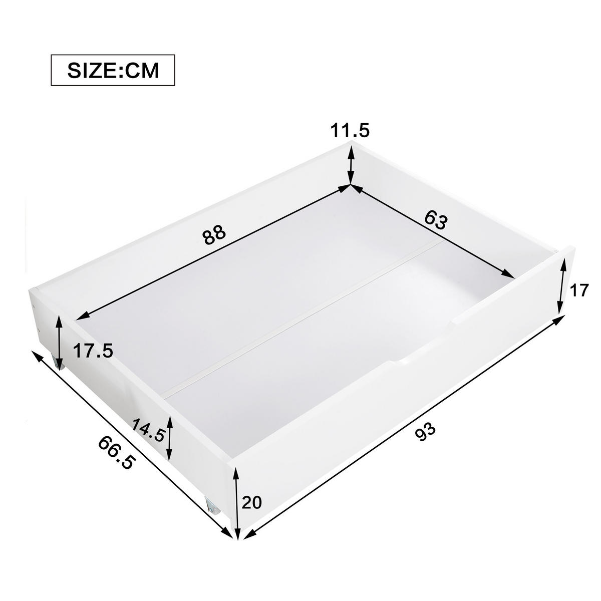 ETAGENBETT Haus Weiß/Natur 90x200 cm 2-tlg. - Weiß, Holz (90/200cm) - ComfortXL