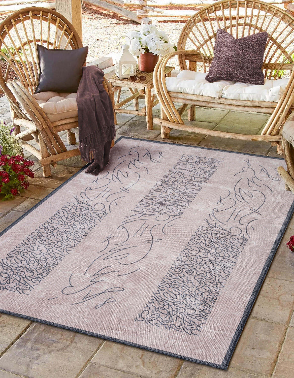 TEPPICH Zale II Mauve,Anthrazit,Roségold 160/230 cm - Mauve, Textil (160/230cm) - My-Rug