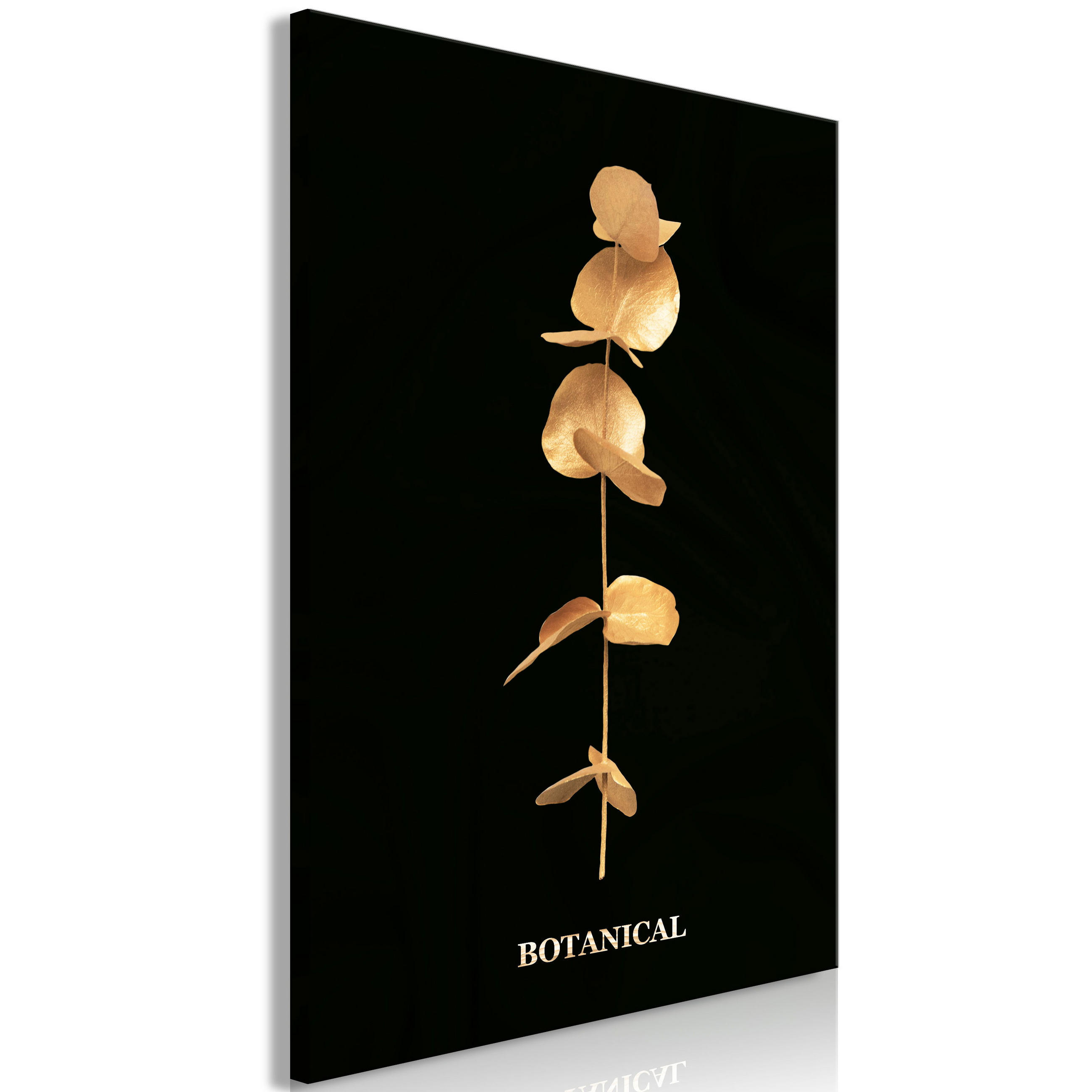 KUNSTDRUCK Schwarz 40/60 cm - Goldfarben/Schwarz, Textil (40/60cm) - KUNSTLOFT
