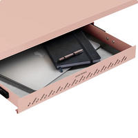 SCHUBLADEN-ORGANIZER unter dem Schreibtisch, 41x27x5cm Rosa - Pink, Metall (41/27/5cm) - Desktronic