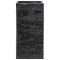 BLUMENTOPF schwarz quadratisch 33/33/70 cm Dion - Schwarz, Naturmaterialien (70cm) - Beliani