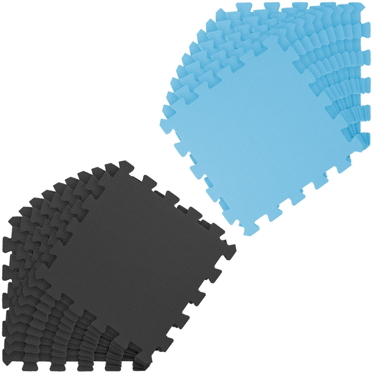 SPIELMATTE ab Null - 180/90 cm Puzzlematte Schwarz - Multicolor, Kunststoff (30/30cm) - Littletom
