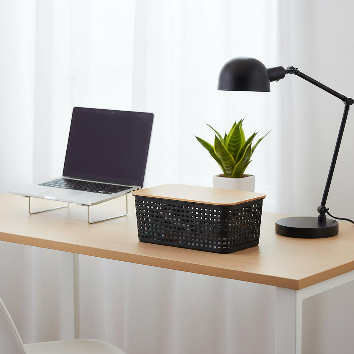 AUFBEWAHRUNGSBOX - Schwarz, Holz/Kunststoff (25.5/10.5/18cm) - Relaxdays