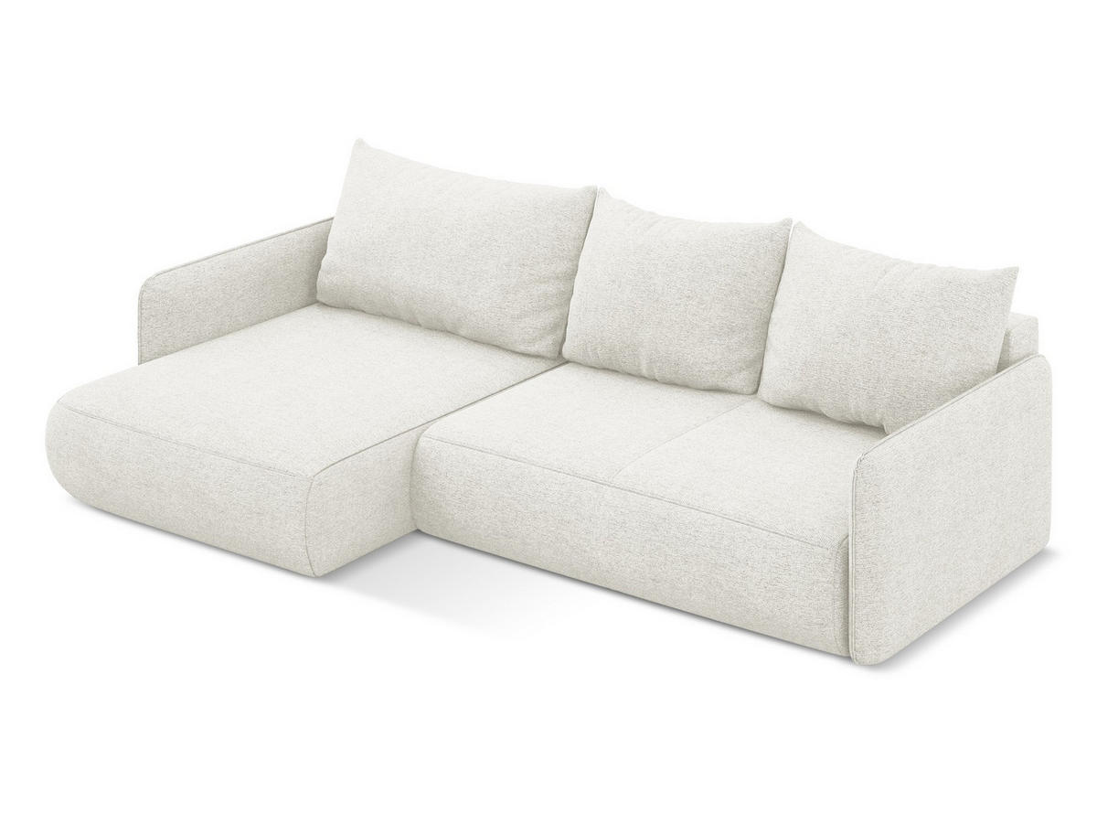 WOHNLANDSCHAFT Strukturstoff Stoff Grau - Schwarz/Grau, Kunststoff/Textil (290/86/148cm) - Makamii