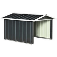 KLEINGARAGE DE-13748 mit Überdachung Grau - Grau, Metall (100/63/86cm) - ComfortXL