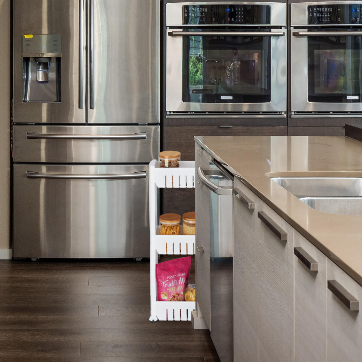 NÍZKY vozík - čierna, plast (12.5/71/54cm) - Relaxdays