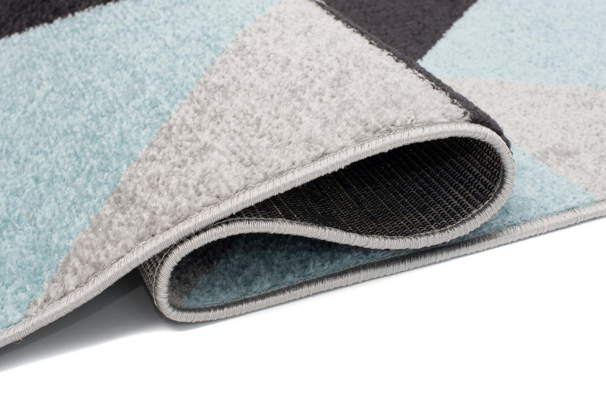 TEPPICH LAZUR Grau 180/260 cm - Türkis/Multicolor, Kunststoff (180/260cm) - Tapiso