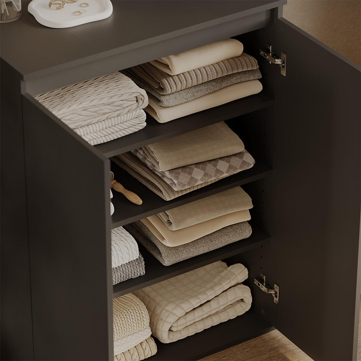 KOMODA S VRATIMA Claus Antracit 74 x 99.6 cm s 2 vrata - antracit, drvni materijal (74/99.6/40cm) - Vicco