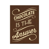 MAGNET 6/8 cm Word Up Chocolate is the Answer - Multicolor, Metall (6/8/0.1cm) - Nostalgic-Art