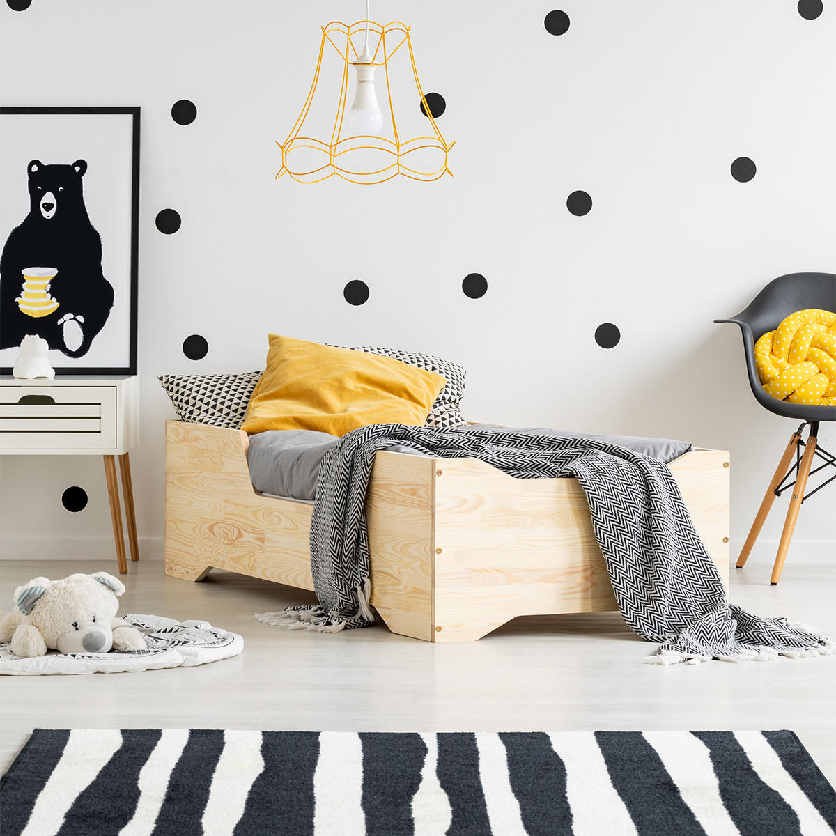 POSTEL 90/200 Maxine Přírodní dřevo - hnědá, dřevo (90/200cm) - Petits-meubles