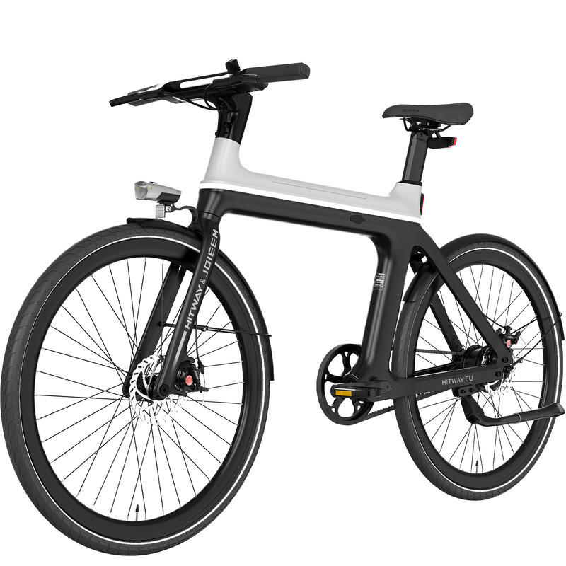 E-BIKE Cityrad 700C mit APP 4G-GPS-Tracking, Max. 70km - Schwarz, Metall (30.5cm) - HITWAY