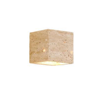 WANDLEUCHTE, 12 × 12 cm - Braun, Stein (12/12/12cm) - Authentics
