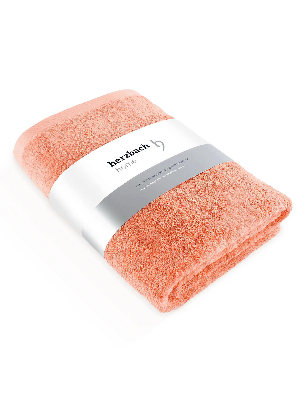SAUNATUCH Pura Coral - Koralle, Textil (80/200cm) - Herzbach Home