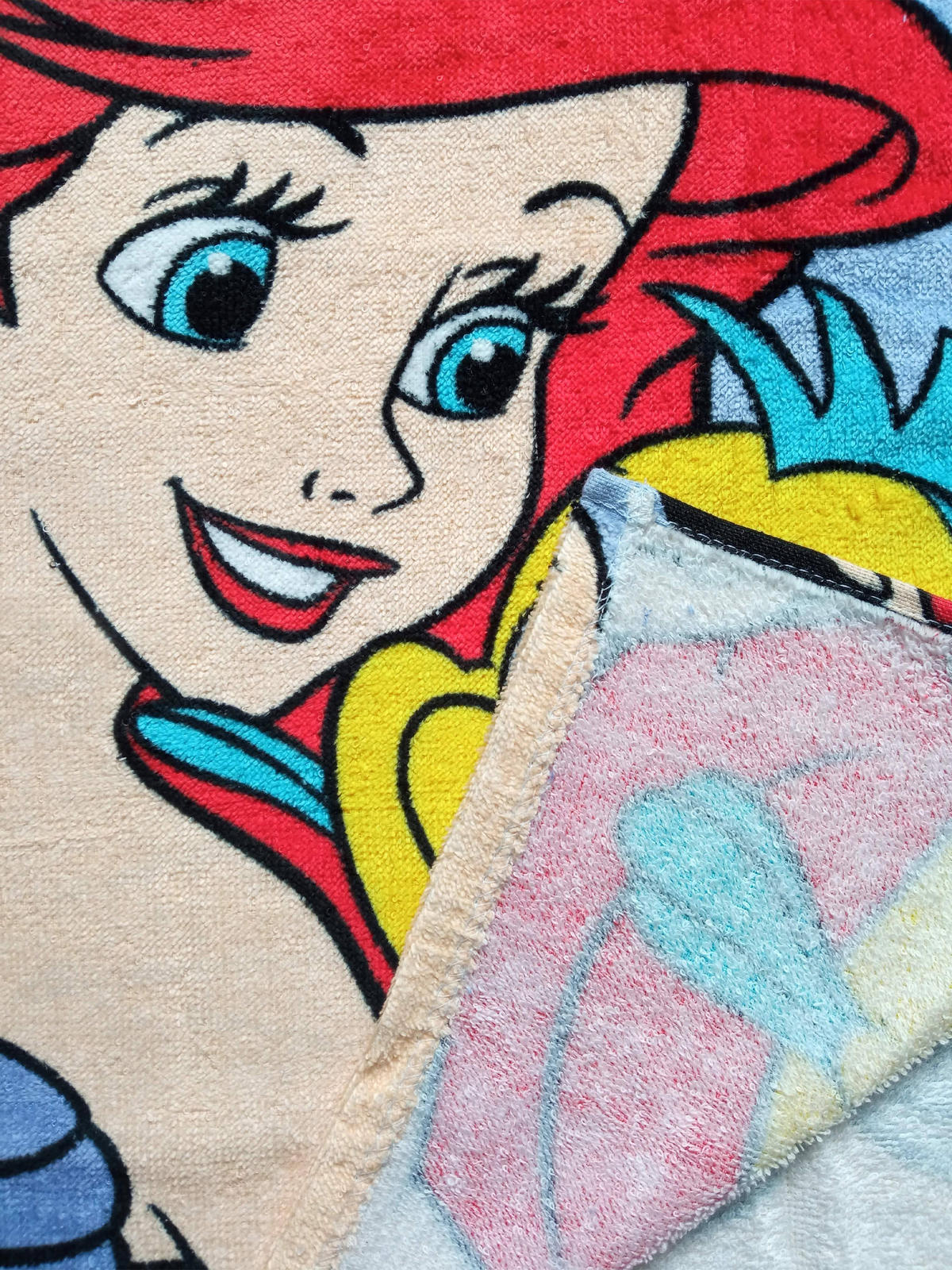 BADEPONCHO Disney Arielle Blau 50 x 100 cm - Blau, Textil (Einheitsgrößenull) - Disney