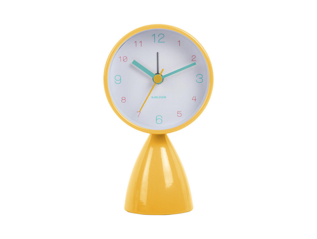 WECKER Funky Vibes 4/7/13 cm - Gelb, Metall (7/13/4cm) - Karlsson