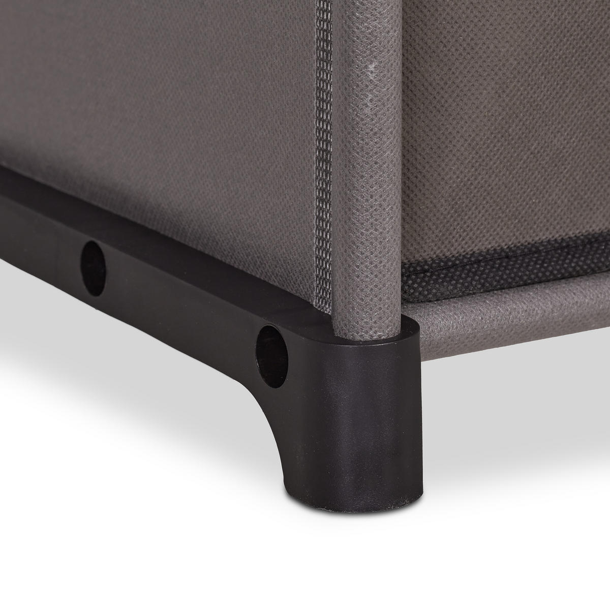 STUFENREGAL - Grau, Kunststoff/Textil (108/110/31cm) - Relaxdays