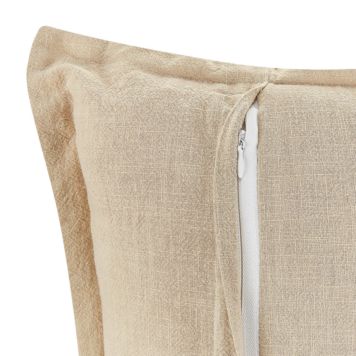 DEKOKISSEN 2er-Set Beige 45/45 cm Guzmania - Beige, Textil (45/45cm) - Beliani
