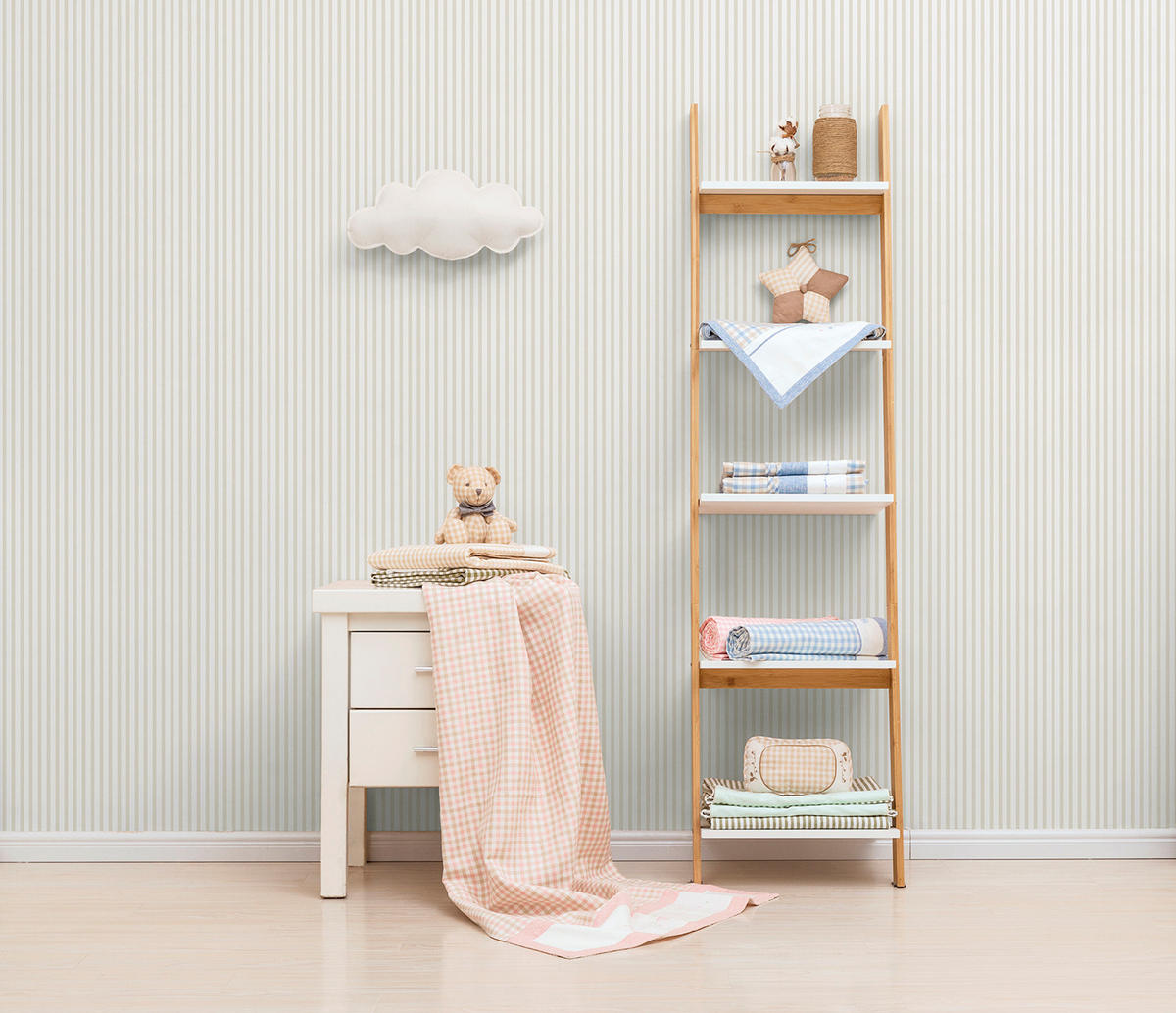 TAPETE Streifen 53 cm x 10 m - Beige, Papier (53/1000cm) - Sanders & Sanders