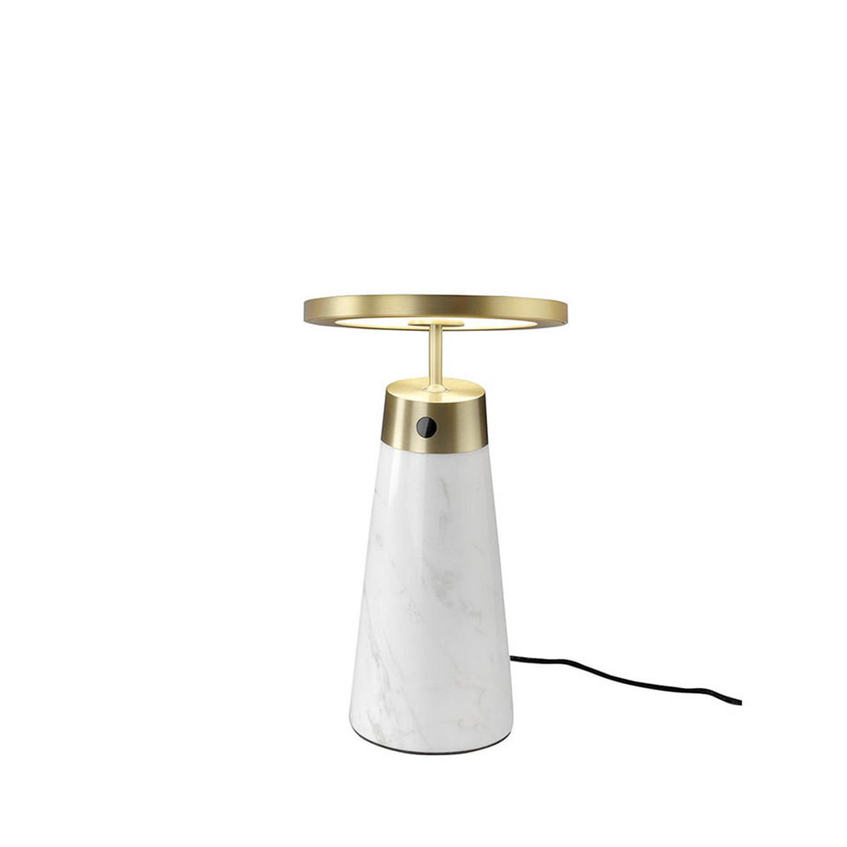 TISCHLAMPE Stahl Weiß , Gold - Goldfarben/Weiß, Metall (16/16/26cm) - ANGEL CERDA