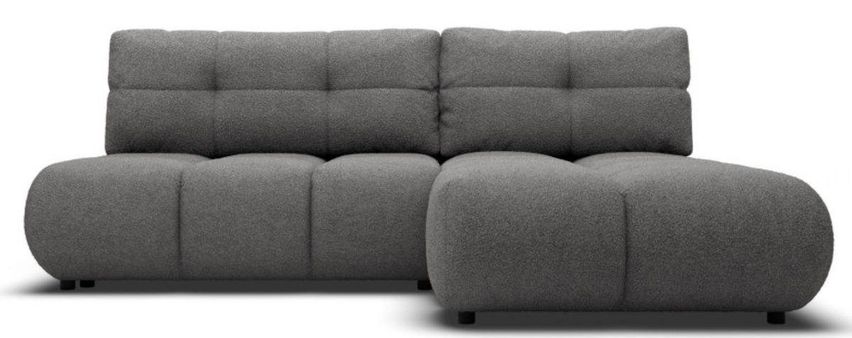 ECKSOFA Grau MILA Ausziehbar Rechts - Grau, Textil (177/230cm) - Sepro Meble